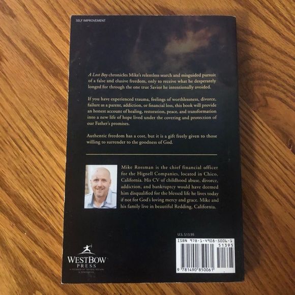 6/$20 A Lost Boy paperback book by Mike Rossman - Picture 2 of 2